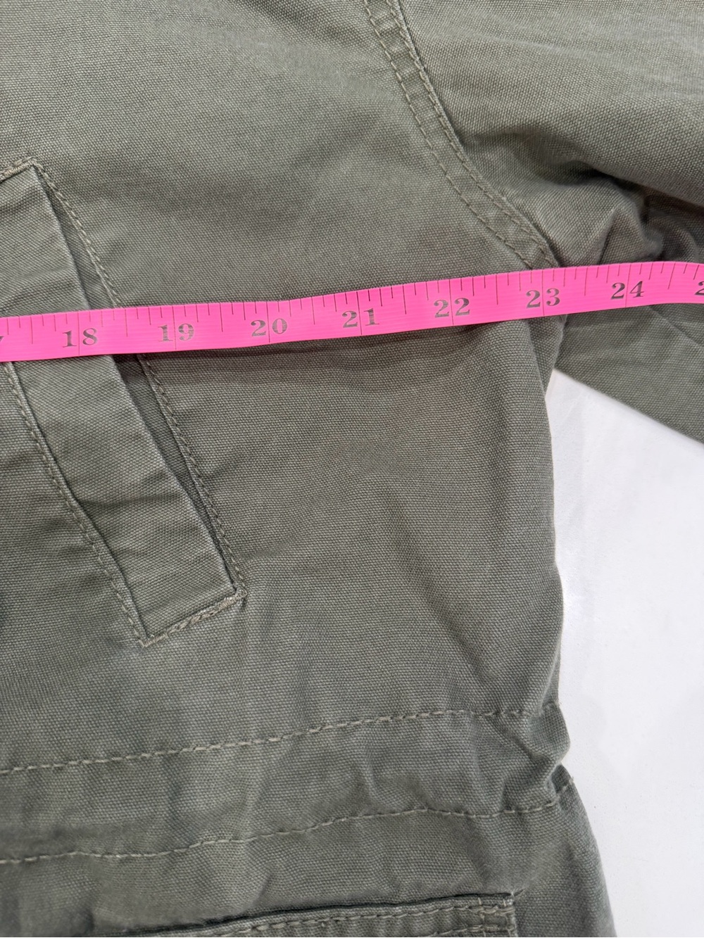 Universal Thread Olive Green Utility Jacket with Dark Corduroy Trim - Picture 4 of 6